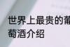 世界上最贵的葡萄酒 世界上最贵的葡萄酒介绍