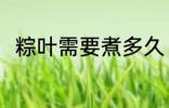 粽叶需要煮多久 粽叶要煮多长时间