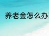 养老金怎么办理 养老金办理的方法