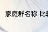 家庭群名称 比较好听的家庭群名称