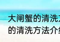 大闸蟹的清洗方法怎么洗干净 大闸蟹的清洗方法介绍