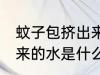 蚊子包挤出来的水是什么 蚊子包挤出来的水是什么水