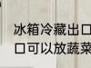冰箱冷藏出口能放蔬菜吗 冰箱冷藏出口可以放蔬菜吗