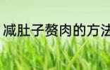减肚子赘肉的方法 减肚子赘肉有哪些
