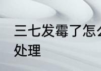 三七发霉了怎么处理 三七发霉了如何处理