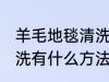 羊毛地毯清洗有哪些方法 羊毛地毯清洗有什么方法