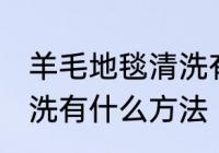羊毛地毯清洗有哪些方法 羊毛地毯清洗有什么方法