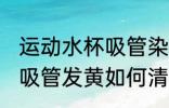 运动水杯吸管染黄怎么办 水杯里塑料吸管发黄如何清洗