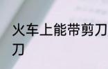 火车上能带剪刀吗 火车上是否能带剪刀