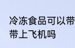 冷冻食品可以带上飞机吗 冷冻食品能带上飞机吗