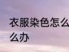 衣服染色怎么快速去掉 衣服被染色怎么办