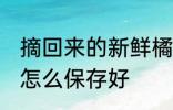 摘回来的新鲜橘子怎么保鲜 新鲜橘子怎么保存好